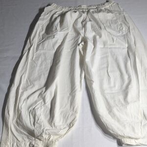 Free People Ivory Gathered Waist Trousers